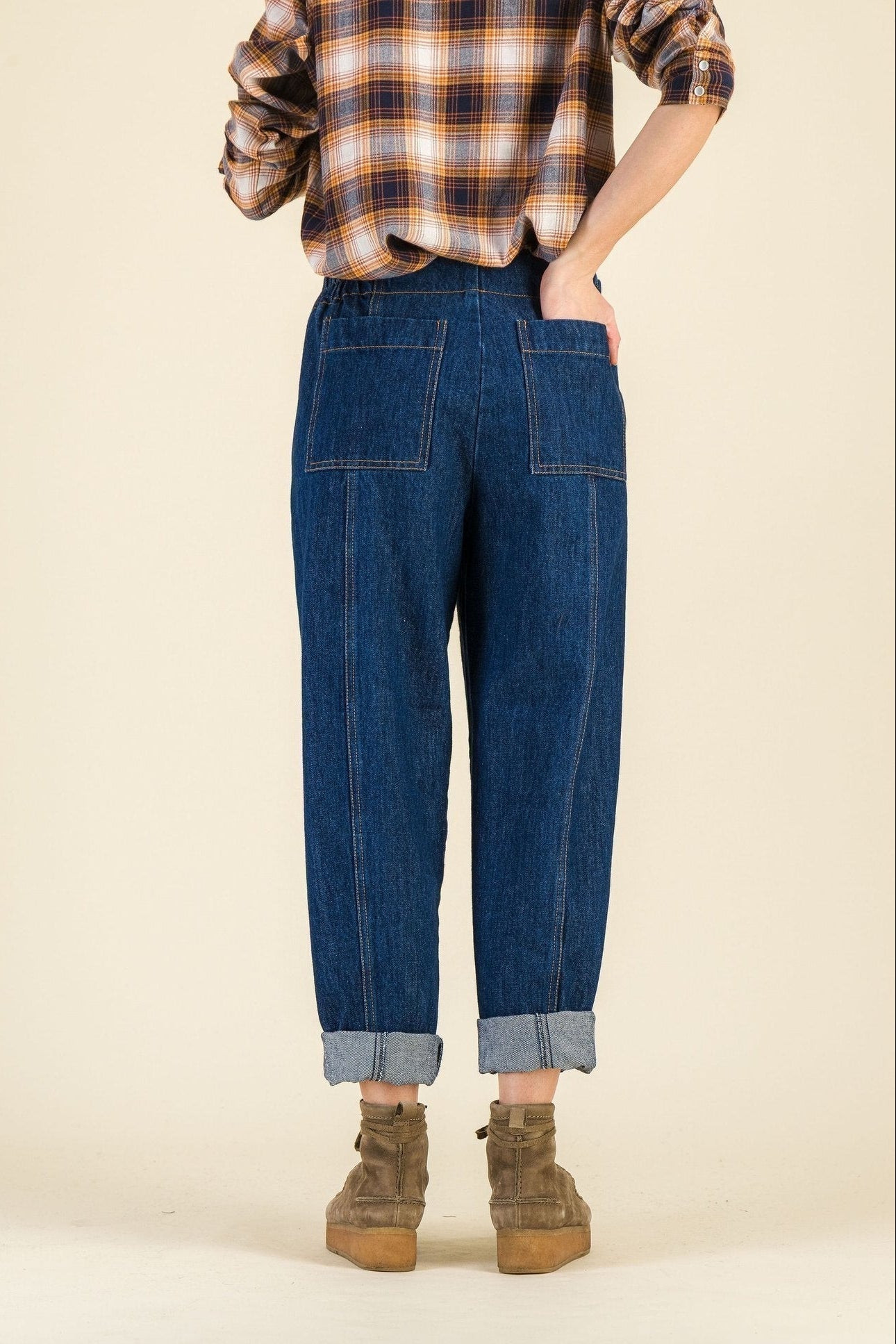 Jean bleu foncé femme Esteban Denim - SIXSOEURS