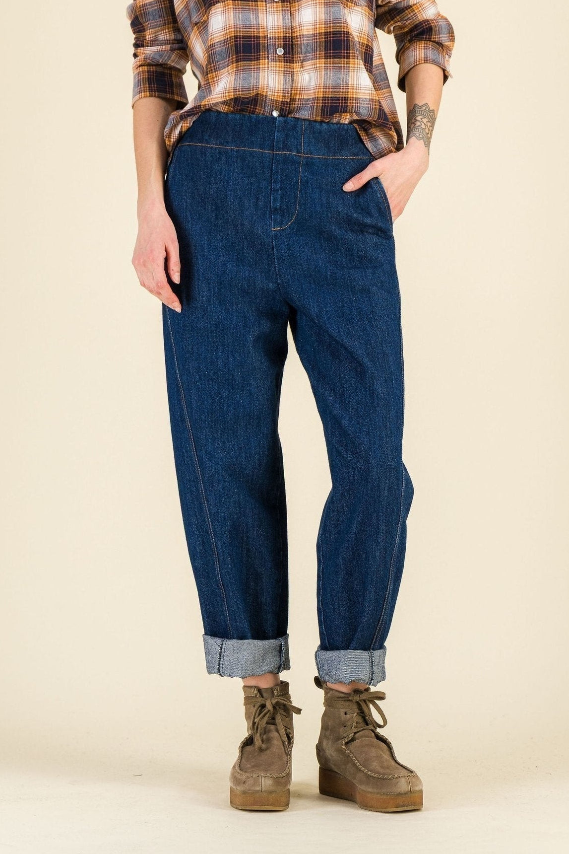 Jean bleu foncé femme Esteban Denim - SIXSOEURS