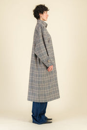 Manteau laine femme Loulou Prince de Galles - SIXSOEURS