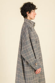 Manteau laine femme Loulou Prince de Galles - SIXSOEURS
