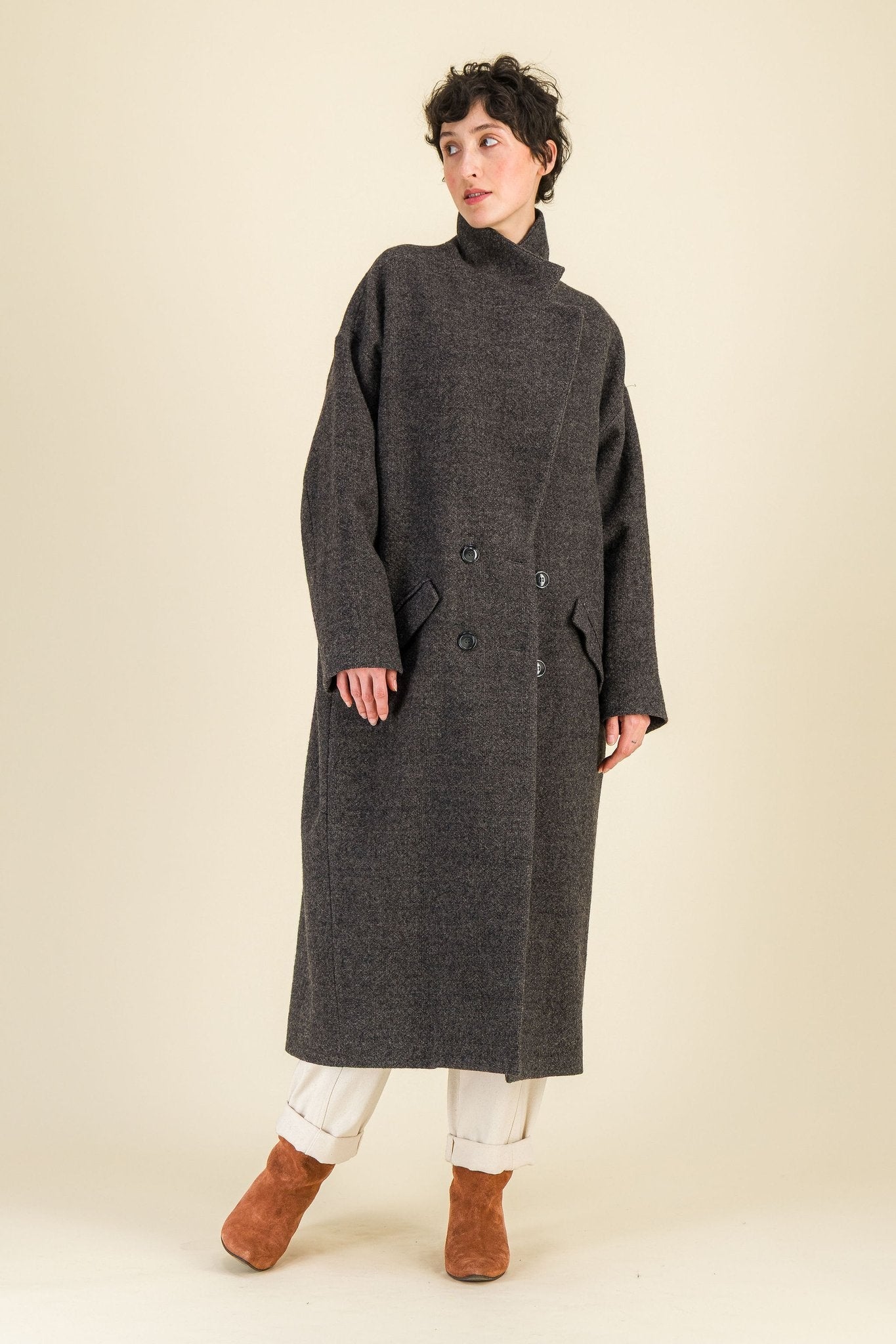 Manteau Bettina Taupe - SIXSOEURS