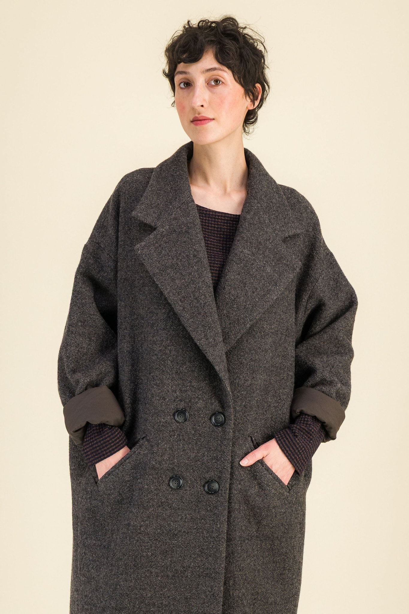 Manteau Bettina Taupe - SIXSOEURS