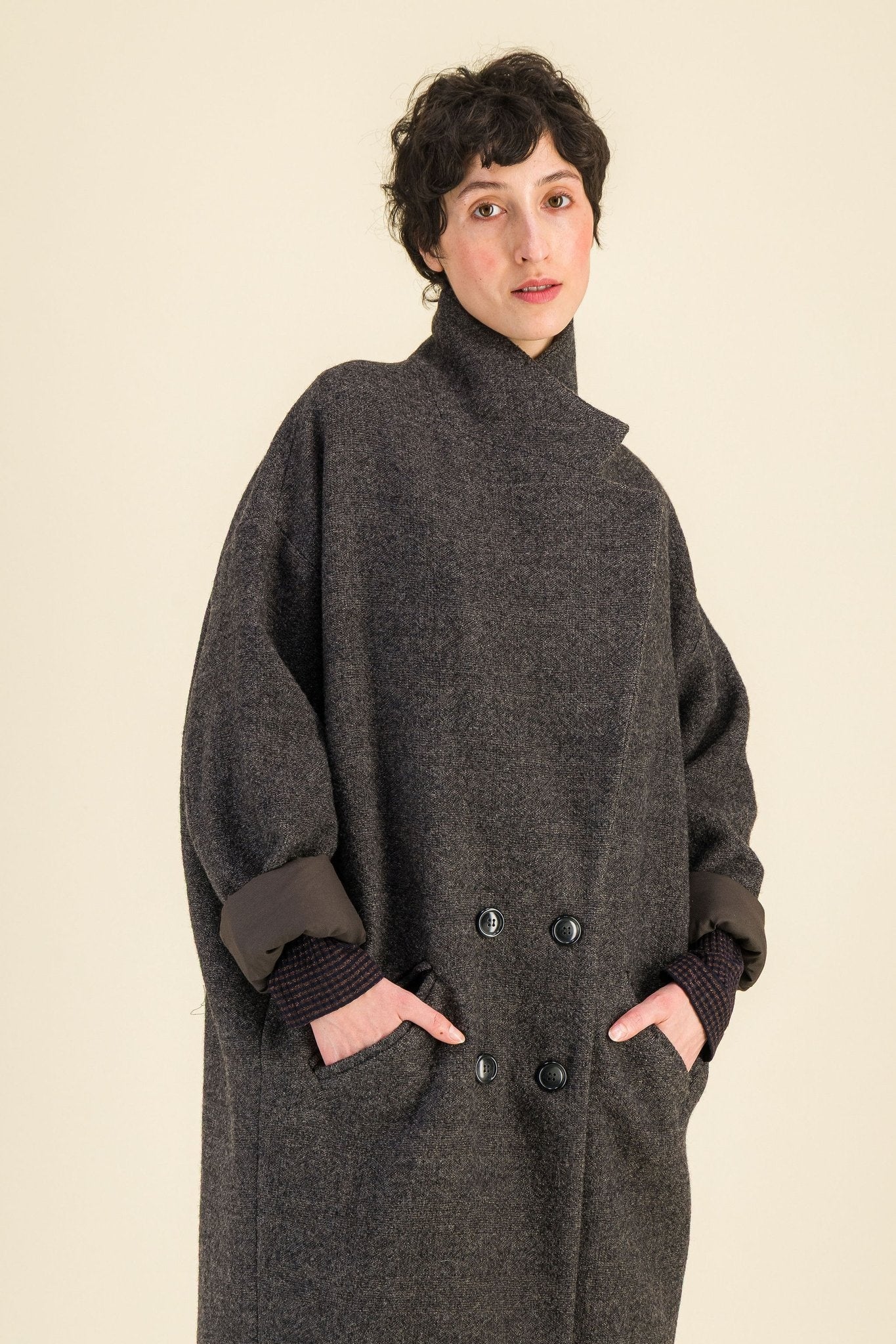 Manteau Bettina Taupe - SIXSOEURS