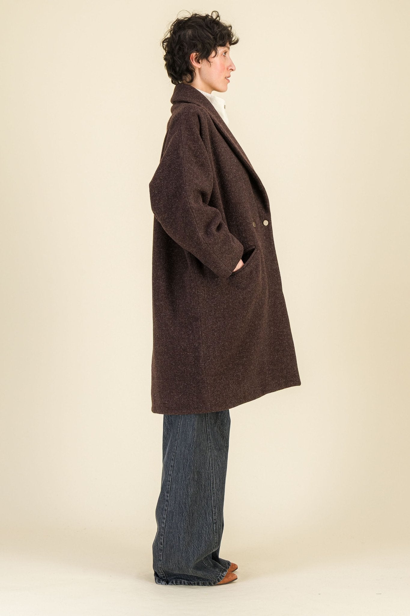 Manteau Yvonne Brun - SIXSOEURS