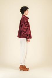 Pantalon élastique femme Esteban Craie - SIXSOEURS