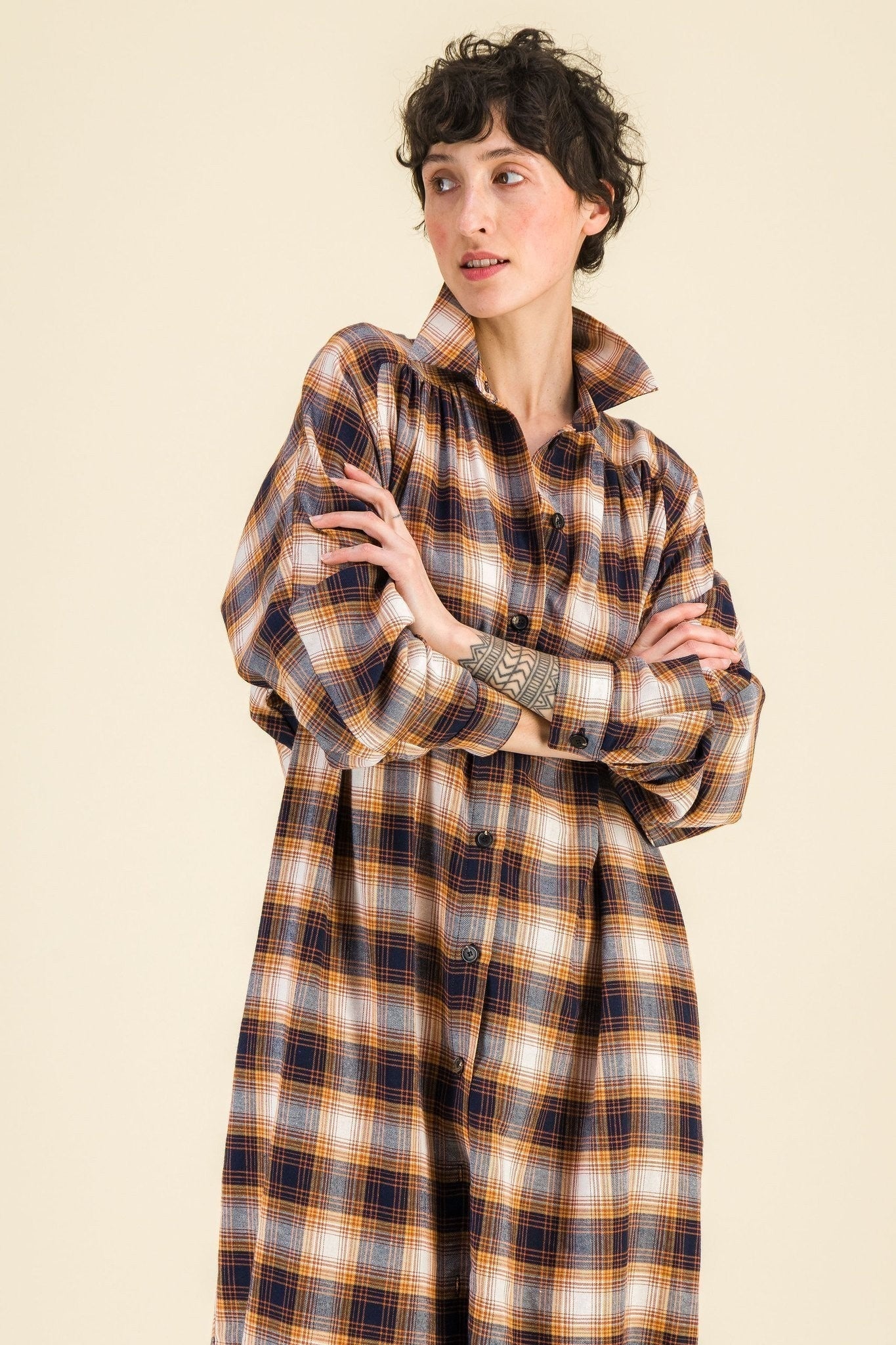Robe chemise carreaux Mahaut - SIXSOEURS
