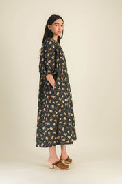 Robe longue imprimée femme Pippa Noire - photo 1