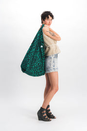 sac cabas femme léopard vert