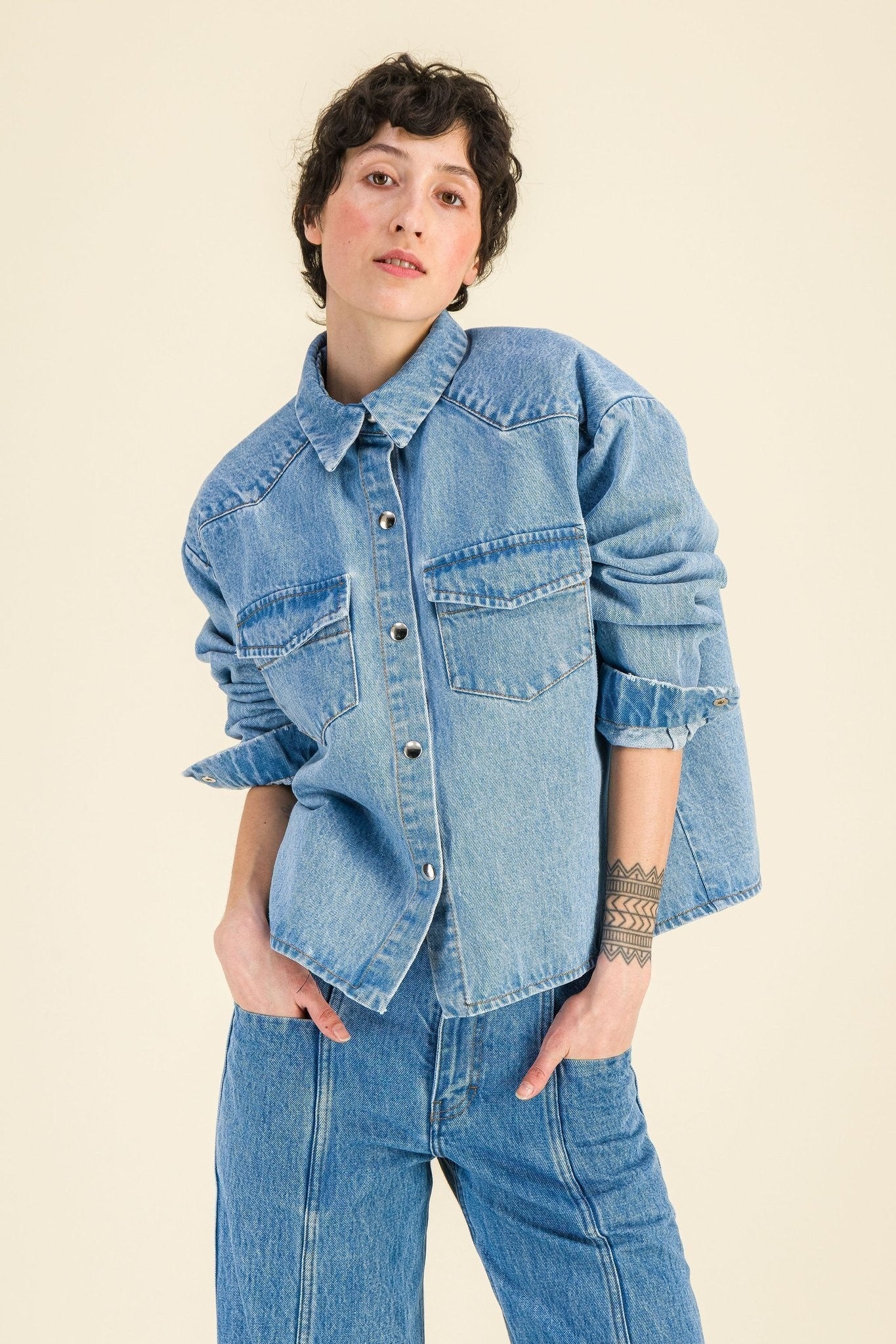 Veste en jean femme Constance Bleach - SIXSOEURS