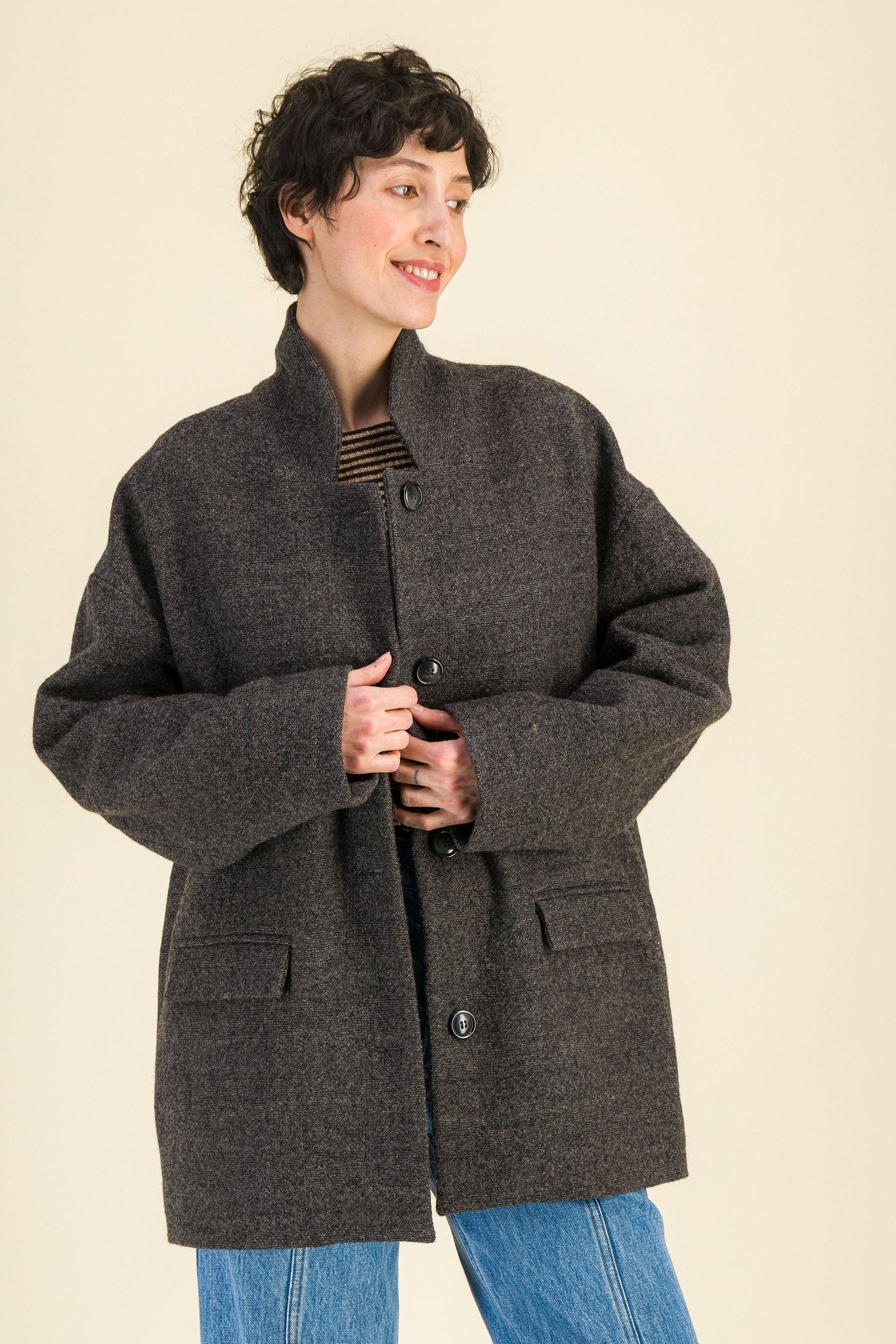 Veste Jean Taupe - SIXSOEURS