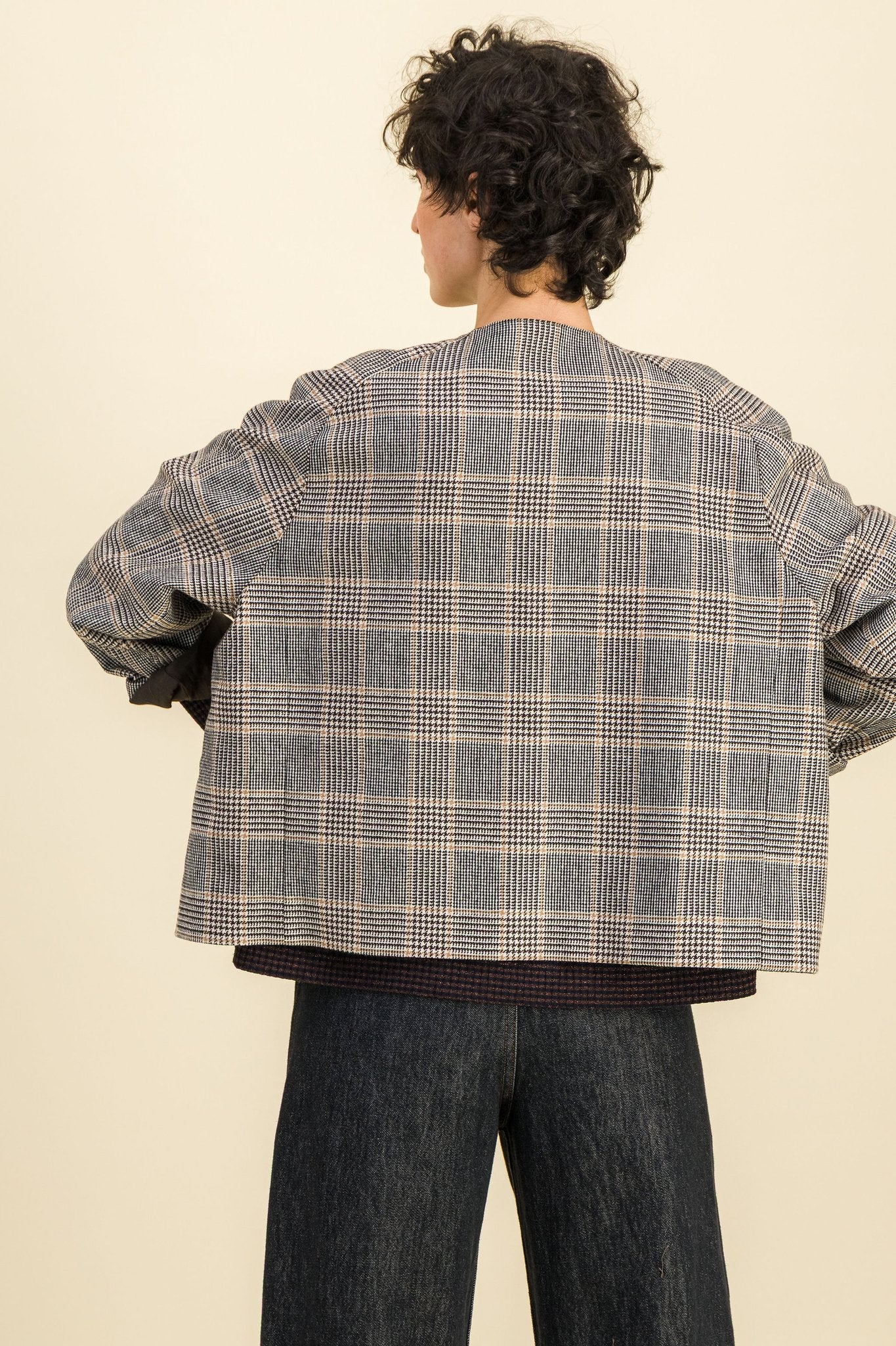Veste laine femme Tia Prince de Galles - SIXSOEURS