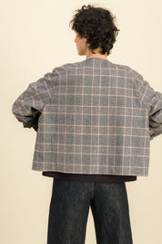 Veste laine femme Tia Prince de Galles - SIXSOEURS